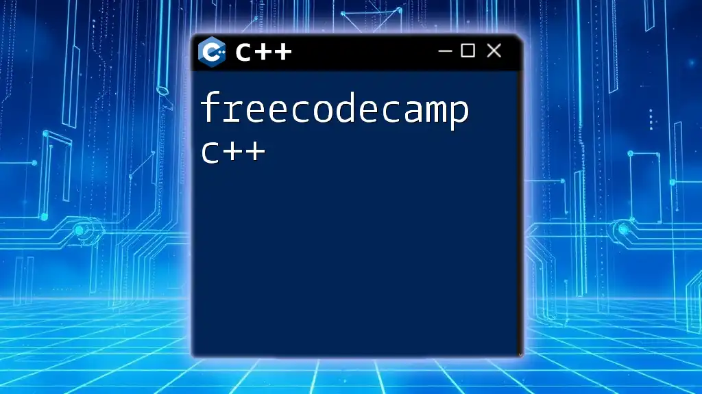 Mastering freecodecamp C++ Commands in a Snap