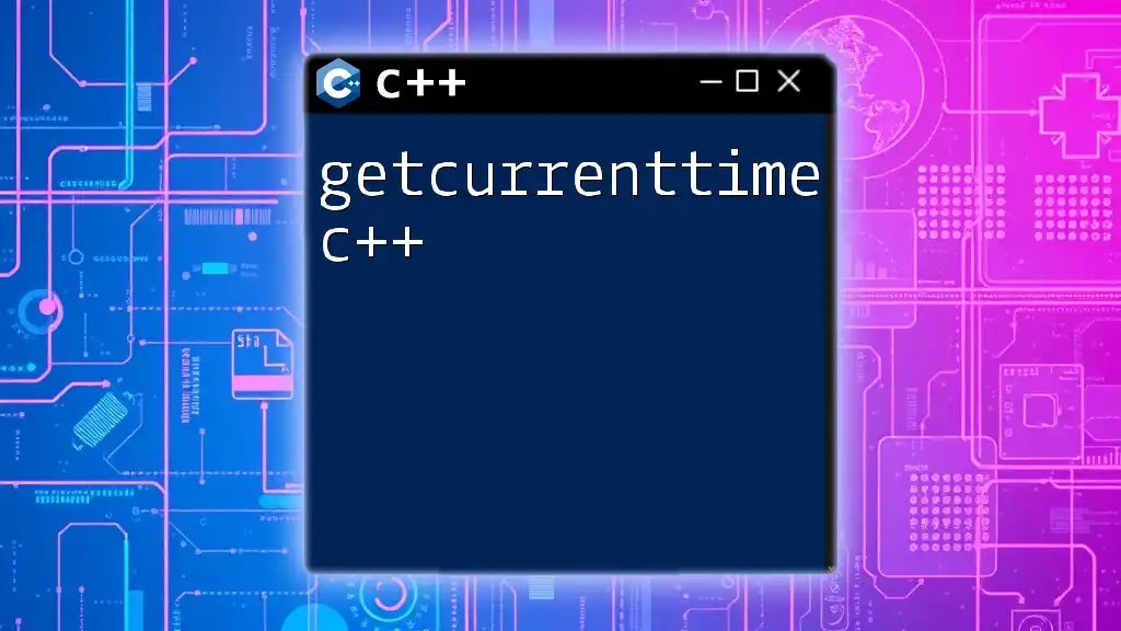 Mastering GetCurrentTime C++: A Quick Guide