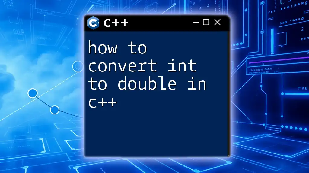 How to Convert Int to Double in C++ Effortlessly