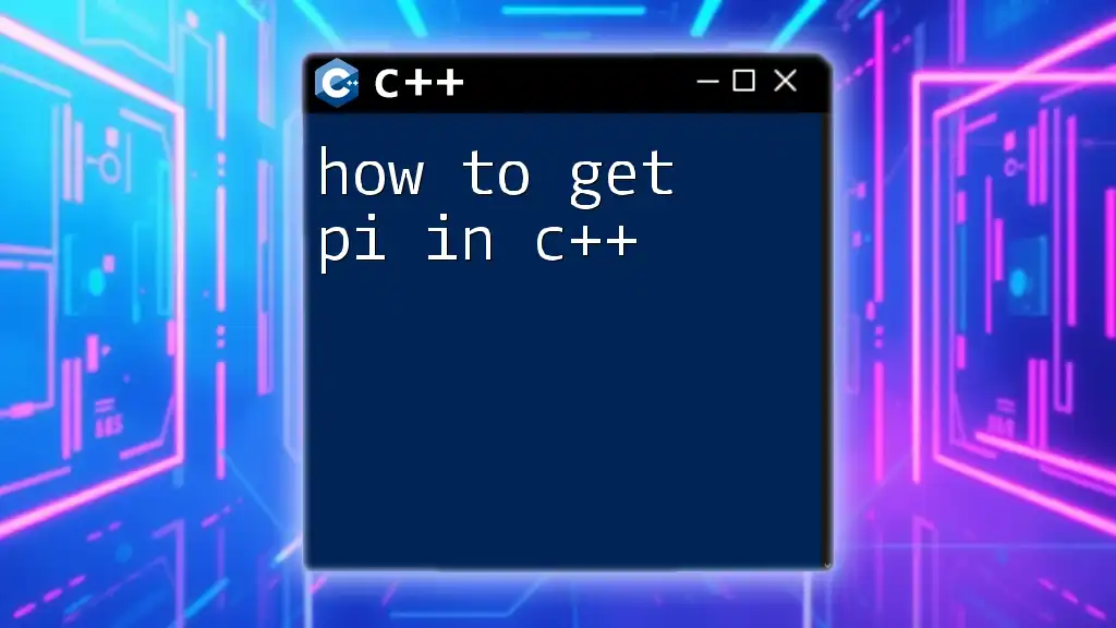 How to Get Pi in C++ With Simple Code Examples