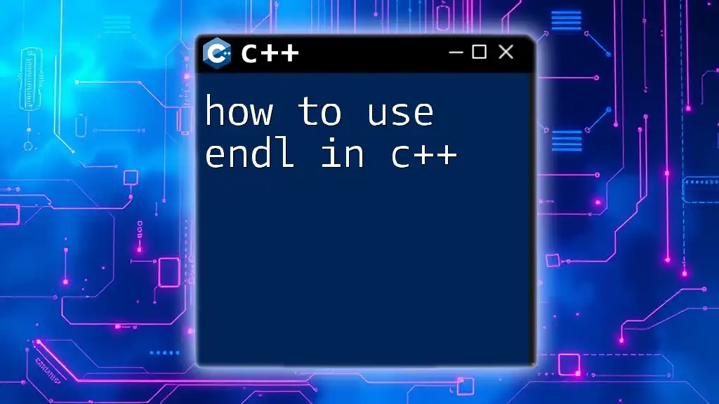 How to Use Endl in C++ for Clean Output