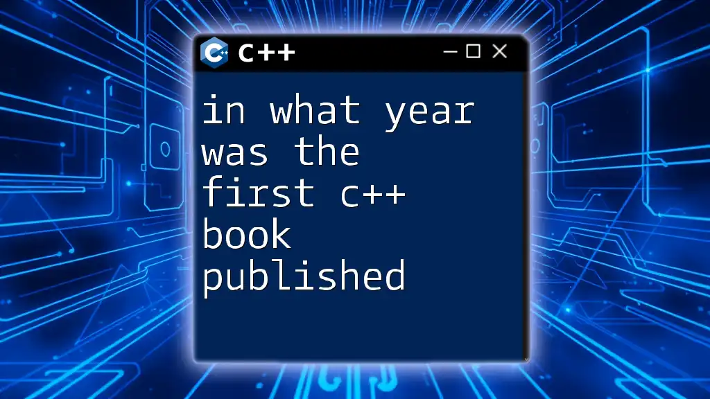 In What Year Was the First C++ Book Published?