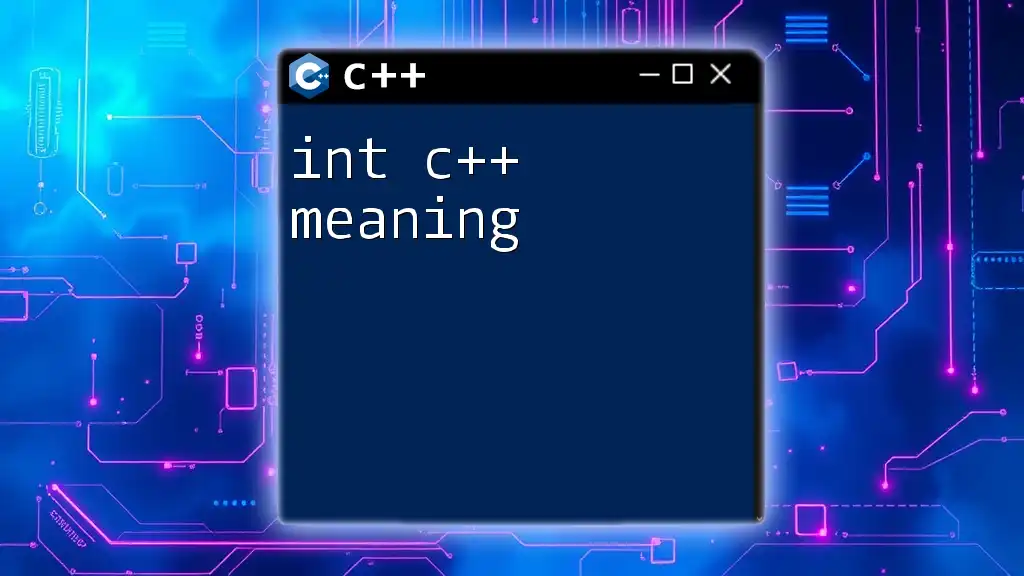 Int C++ Meaning Explained Simply and Concisely