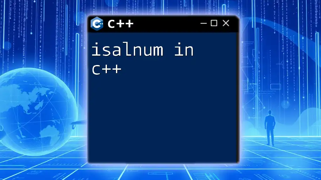 Exploring isalnum in C++ for Character Validation