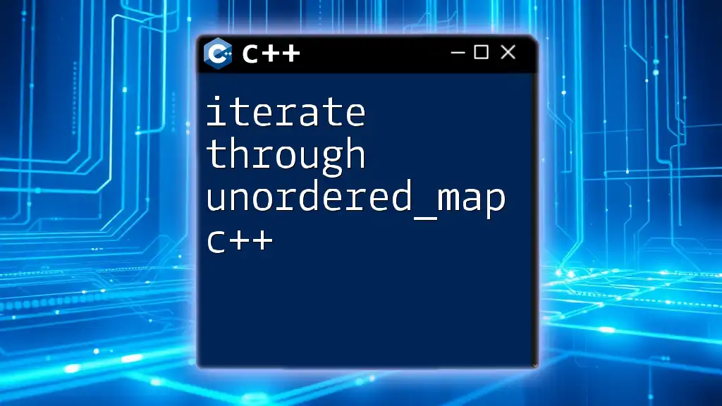 Iterate Through Unordered_Map C++: A Quick Guide