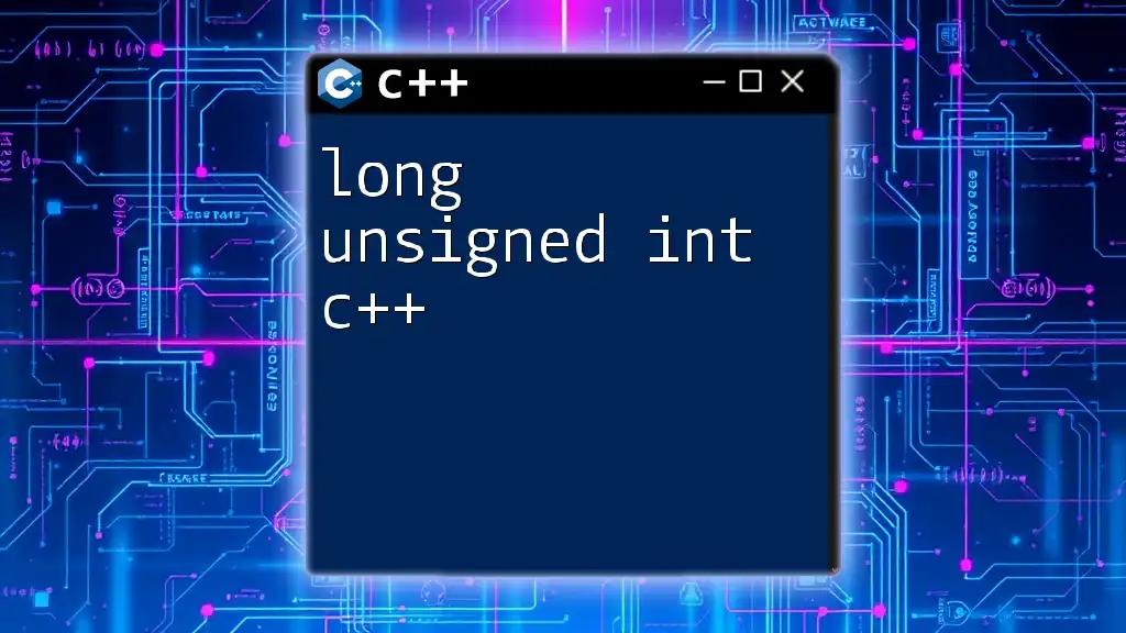 Mastering Long Unsigned Int C++: A Quick Guide