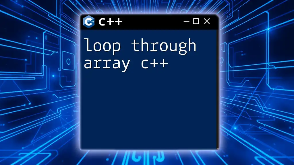 Loop Through Array C++: A Simple Guide to Mastery