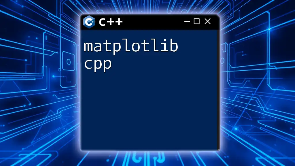 Mastering Matplotlib CPP: A Quick User's Guide