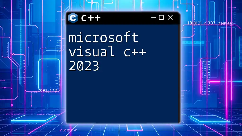 Mastering Microsoft Visual C++ 2023: Quick Command Guide