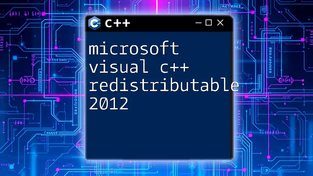 Microsoft Visual C++ Redistributable 2012 Explained