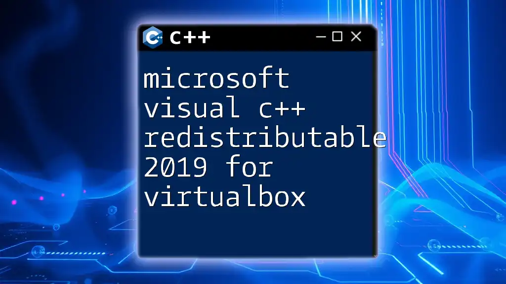 microsoft visual c++ redistributable 2019 for virtualbox