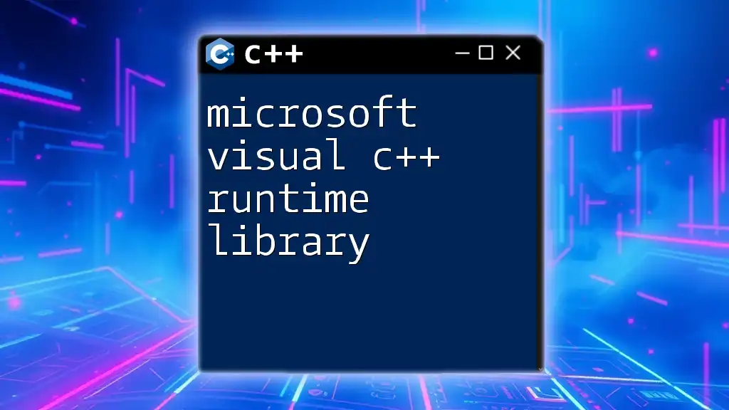 Mastering Microsoft Visual C++ Runtime Library Essentials