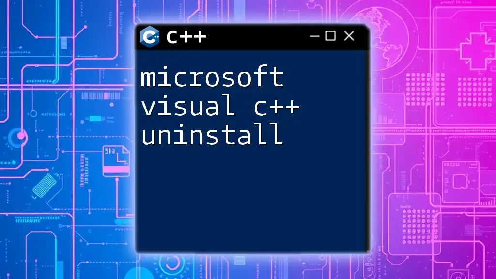 Microsoft Visual C++ Uninstall: A Step-By-Step Guide