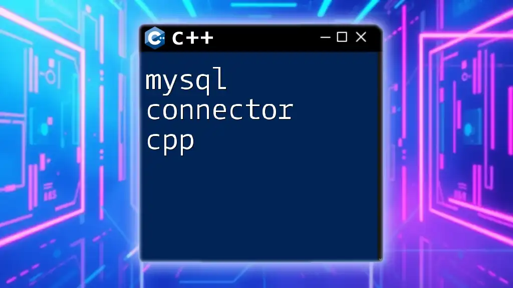 Mastering MySQL Connector C++ in Simple Steps