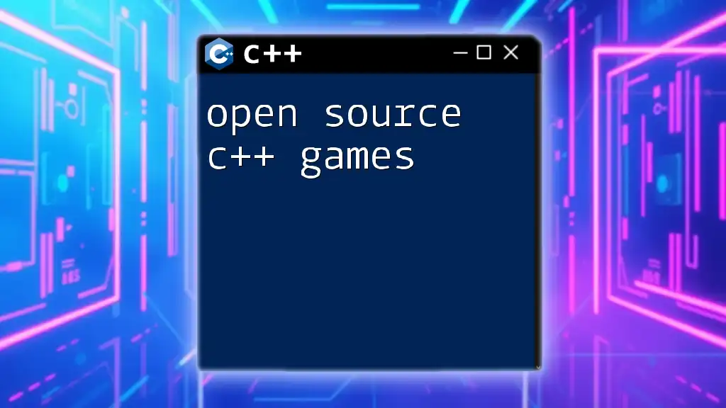 Exploring Open Source C++ Games: A Quick Guide