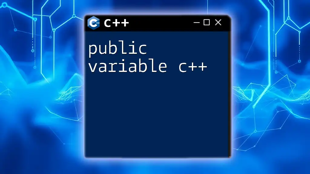 Understanding Public Variable C++ with Simple Examples