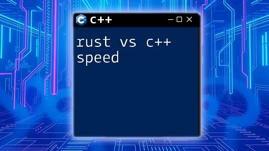 Rust vs C++ Speed: A Quick Comparison for Developers