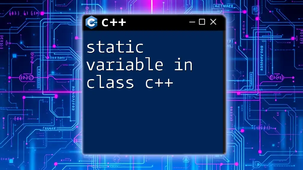 Understanding Static Variable in Class C++