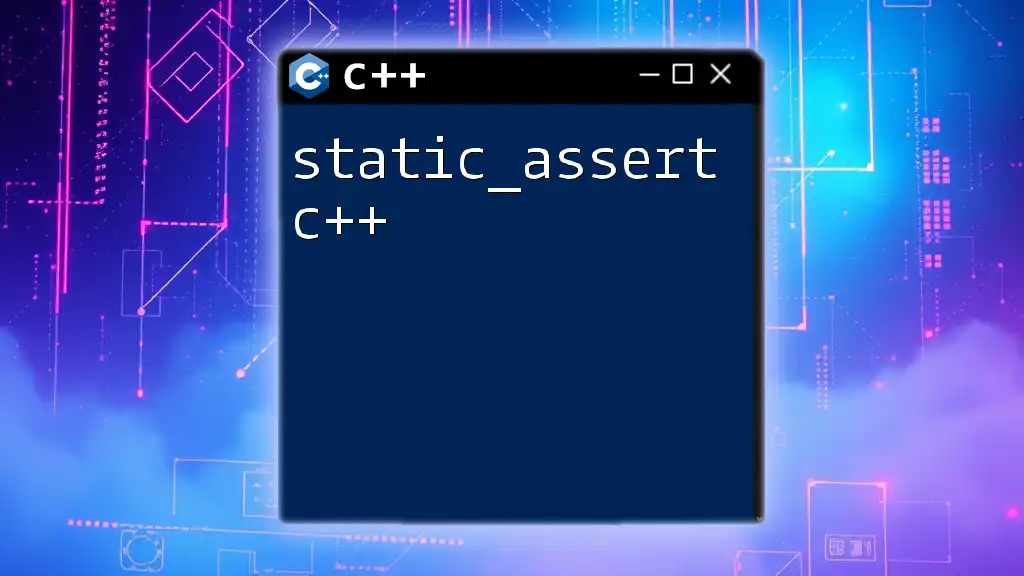 static_assert c++ Explained: A Quick Guide