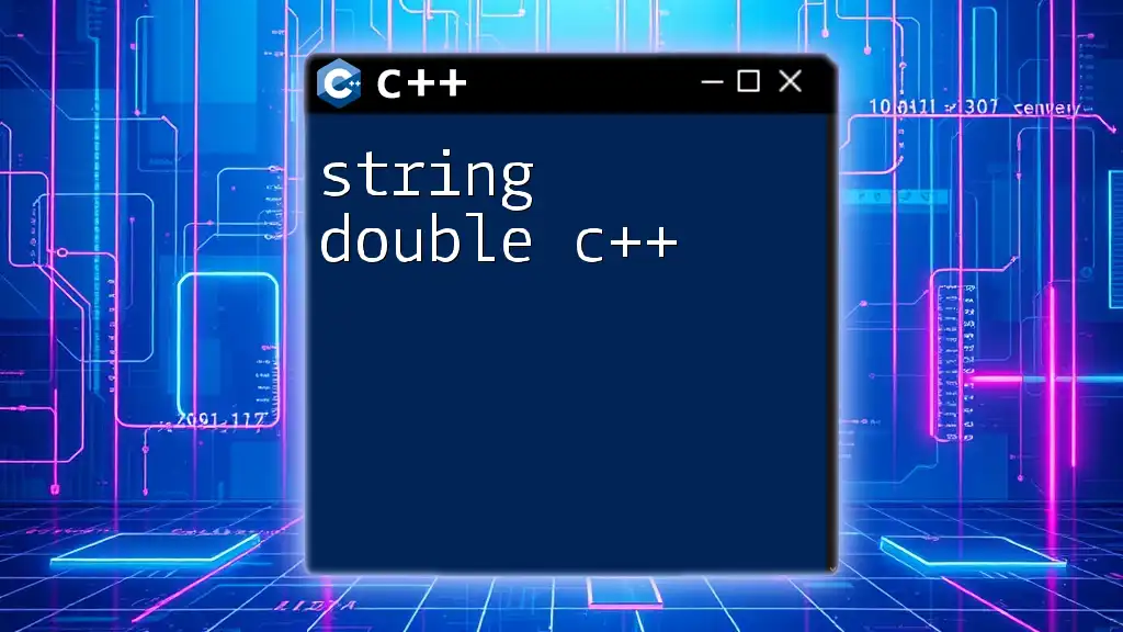 String to Double in C++: A Clear and Simple Guide