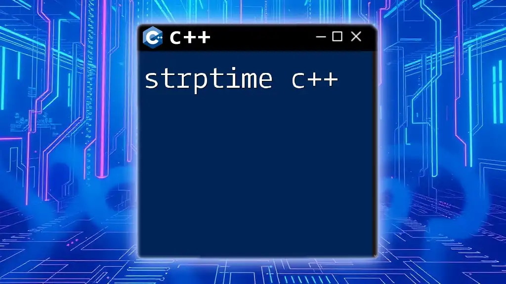 Mastering strptime C++ for Date and Time Parsing